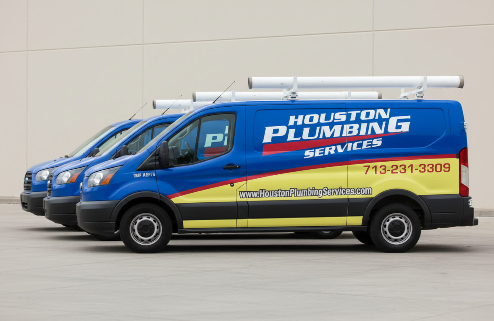 Houston Plumbing Services fleet